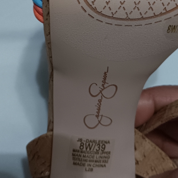 JESSICA SIMPSON Darleena Multicolor  Women's Platform  Sandals - 8W - Picture 7 of 7